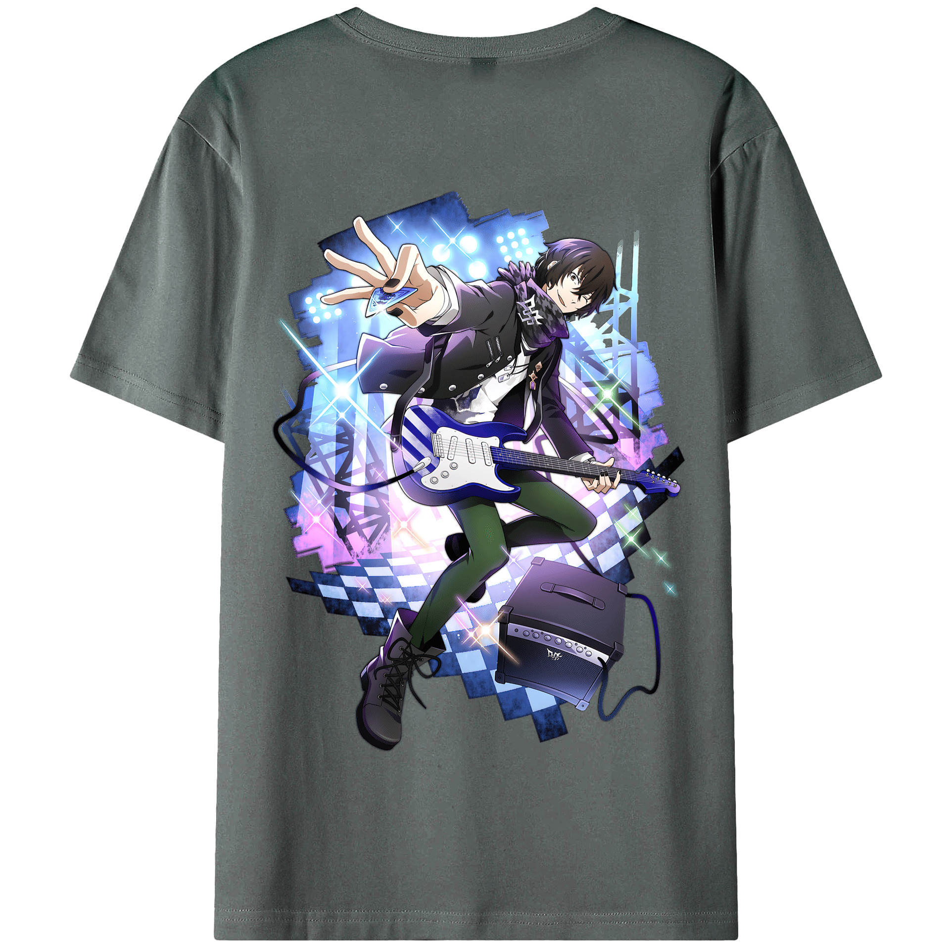 （画像用） 文豪ストレイドッグス Bungo Stray Dogs 綿100％半袖Tシャツ（背面プリント）